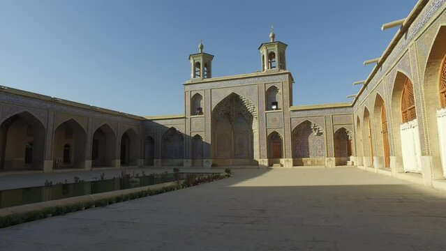 Nasir ol Molk mosque courtyard Shiraz Iran