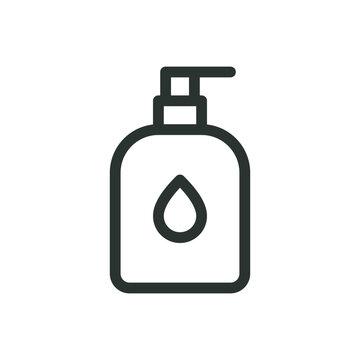 recommend clip art: Liquid soap isolated icon, liquid cream vector icon with editable stroke
