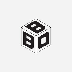 Obraz premium Cube letter logo design.