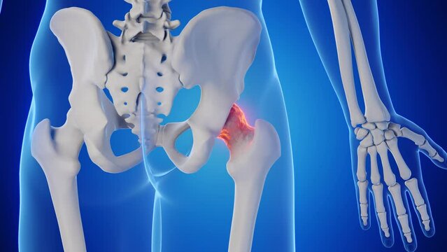 Animation of a man's hip joint