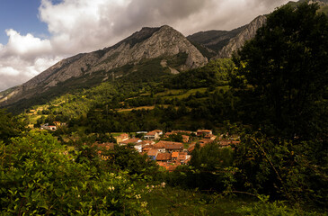 Bezanes, a village in Parque Natural de Redes, Asturias, Spain