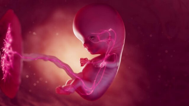 Animation of an embryos cardiovascular system at 10 weeks