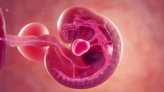 Animation of cardiovascular system at 5 weeks gestation