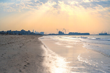 The coast of Persian Gulf, Abu Dhabi Beach.