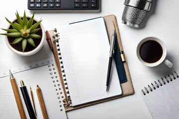 notebook and pen generating by AI technology