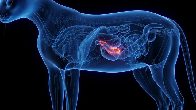 Animation of a cat's pancreatic gland