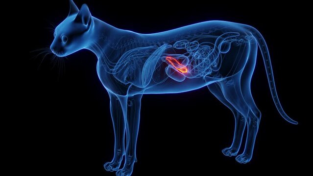 Animation of a cat's pancreas
