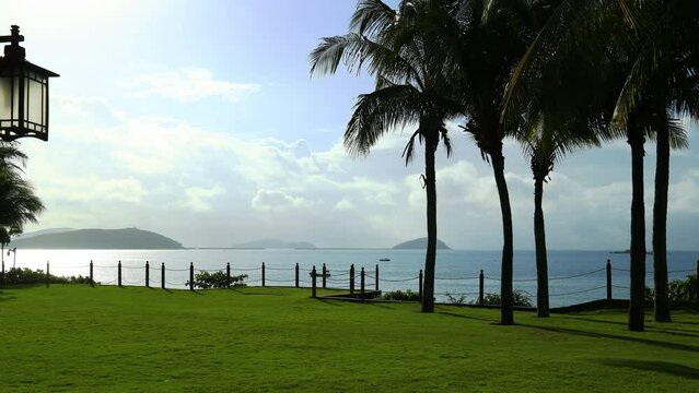 Yalong bay time lapse by the sea. Yalong Bay, located in Sanya, Hainan Province, is a famous resort bay in China.