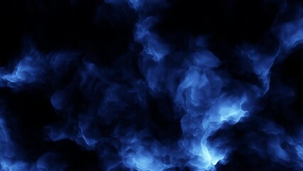 The abstract swirls of blue smoke in the sky evoke a feeling of freedom and mystery, connecting us to the power of nature