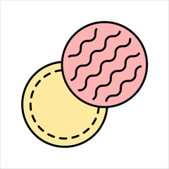 Cotton pads line icon. linear style sign for mobile concept and web design. vector illustration on white background