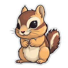 Fototapeta premium Cute Chipmunk Sticker