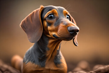 portrait of a sausage dog 