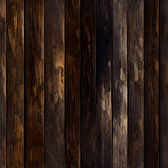 Naklejka premium Dark Wooden Plank Wall