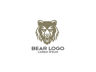 Angry Bear Logo Mascot Template Vector Icon Stock Vector, vector and illustration,