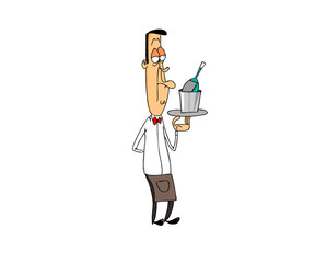 waiter with wine