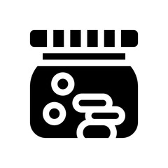 money jar glyph icon