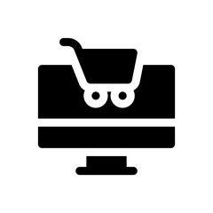 online shopping glyph icon