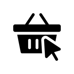 shopping basket glyph icon