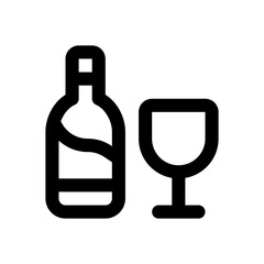 alcohol line icon