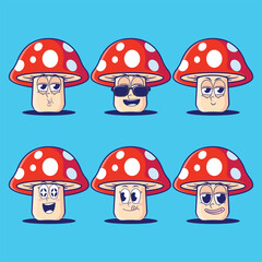 funny vector cartoon emojis