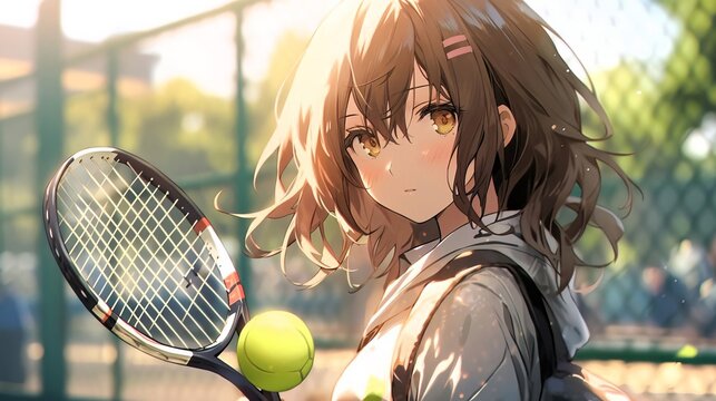 テニス女子,Generative AI AI画像
