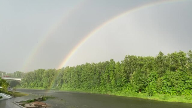 The rainbow over the river