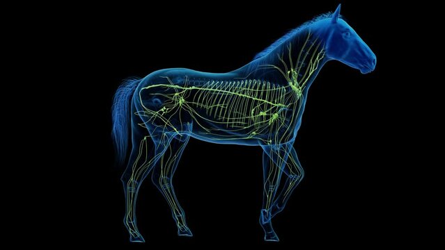 Animation of a horse's lymphatic system