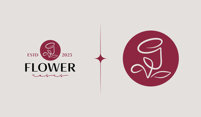 Leaf Flower Plant Handdrawn Logo Icon. Universal creative premium symbol. Vector sign icon logo template. Vector illustration