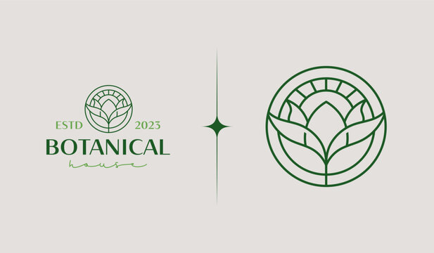 Leaf Flower Plant Handdrawn Logo Icon. Universal creative premium symbol. Vector sign icon logo template. Vector illustration