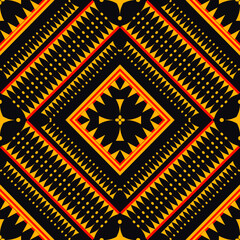 Abstract ethnic geometric pattern design for background or wallpaper Seamless pattern in tribal,folk embroidery,and Mexican style.Aztec geometric art ornament print.Design for carpet,wallpaper, clothi