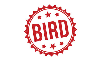 Bird rubber stamp vector illustration on white background. Bird rubber stamp.