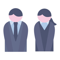 お辞儀をする会社員