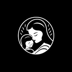 Mama - Minimalist and Flat Logo - Vector illustration