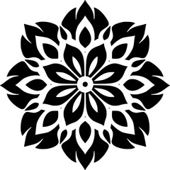 Mandala - Minimalist and Flat Logo - Vector illustration