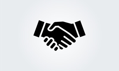 Business partners handshake web icon. Successful deal. Vector isolated vector pictogram
