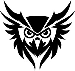 Obraz premium Owl | Minimalist and Simple Silhouette - Vector illustration