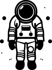 Astronaut | Minimalist and Simple Silhouette - Vector illustration