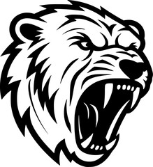 Obraz premium Bear | Minimalist and Simple Silhouette - Vector illustration