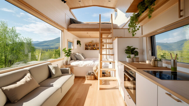 gem&uuml;tliches modernes helles Tiny House in der Natur