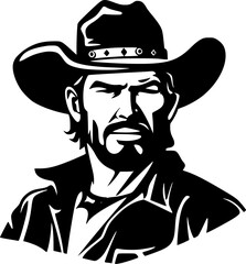 Cowboy | Minimalist and Simple Silhouette - Vector illustration