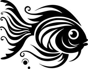 Fish | Black and White Vector illustration