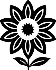 Flower | Minimalist and Simple Silhouette - Vector illustration