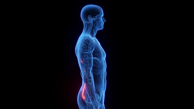 Animation of a man's multifidus