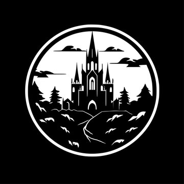 Gothic - Black and White Isolated Icon - Vector illustration