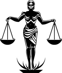 Justice - High Quality Vector Logo - Vector illustration ideal for T-shirt graphic