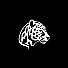 Leopard   Black and White Vector illustration © CreativeOasis