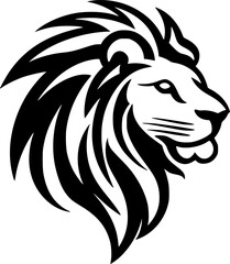 Lion - Minimalist and Flat Logo - Vector illustration