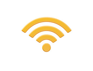 Wifi icon vector 3d rendering illustration
