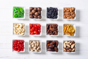 Mix of dried and candied fruits and nuts