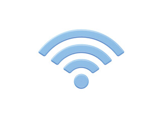 Wifi icon vector 3d rendering illustration